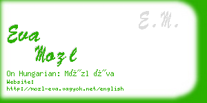 eva mozl business card